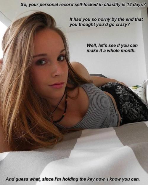 femdom-cruel-captions: Chastity Femdom Clips -http://bit.do/ebtvT