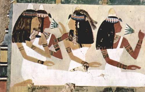 Banquet scene from the tomb of Nefferronpet, 18th dynasty; circa 1448-1422 BC