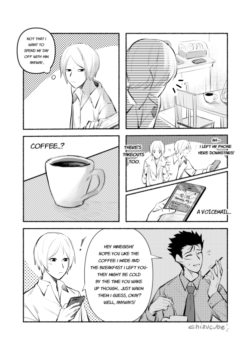 chizucube:@shimamineweek2020 day 1 | angst, coffee and trust