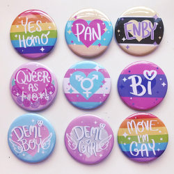magicalshopping:  ♡ LGBTQ  Buttons ♡  Please don’t remove this caption! ☆ 