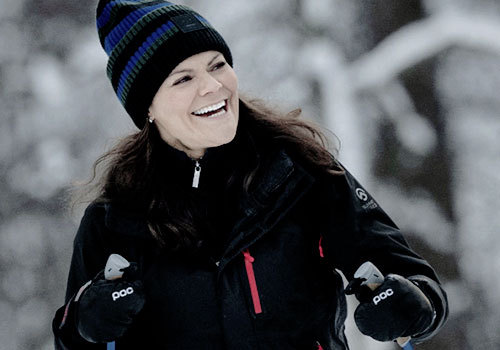 7th February 2021 // Crown Princess Victoria enjoying a spot of skiing with her family at Drottningh