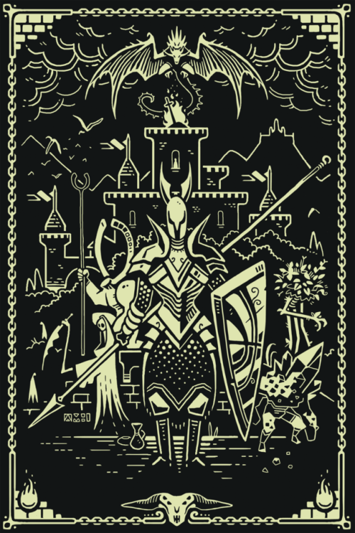 hainsaw:Finished up a Dark Souls piece tonight. I played through the game about two years ago, but t