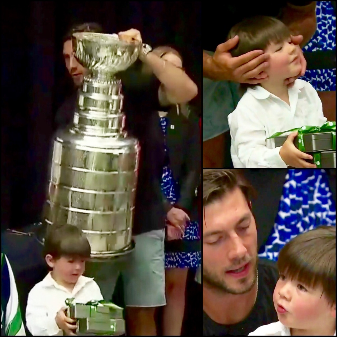 Kris and Alex Letang with Stanley 🏆‼️