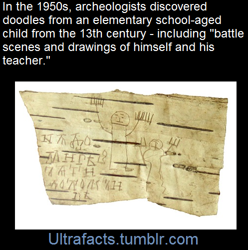 lizawithazed:  ultrafacts:    Onfim was a child who lived in Novgorod, Russia, in