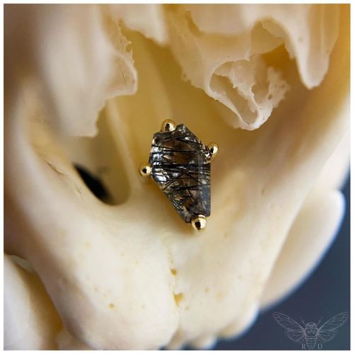 Spooky season is here and what’s better than this stunning yellow gold prong set coffin with a