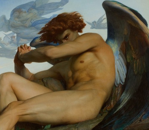Details n°million of Fallen Angel, 1868, by Alexandre Cabanel.