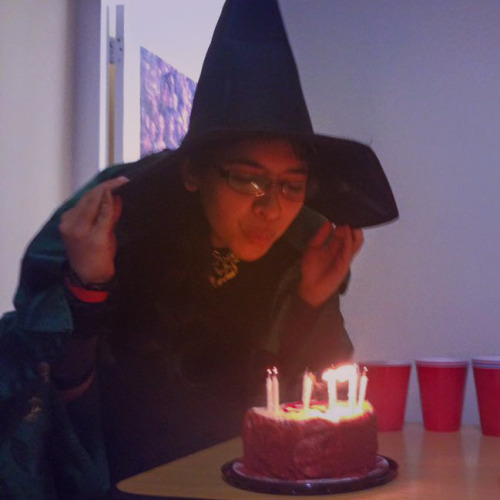 halloween/birthday fun!  I was prof. mcgonagall for our HP themed party, but I probably could have g