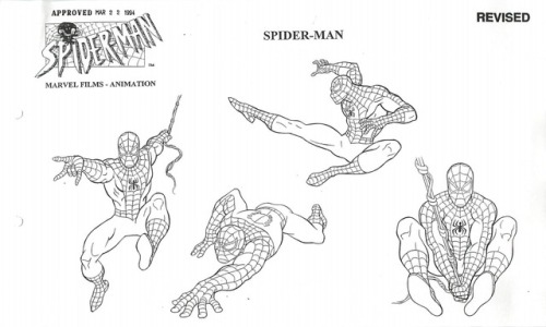 ‪How to draw Spider-Man: model sheets from the 1994 animated TV series. (And two extra for Venom.)