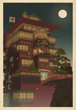 beifongkendo: Ukiyo-e style Ghibli prints,
