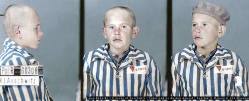 froschperspektiven:“I add colour to Auschwitz registration photos to educate people about the Holoca