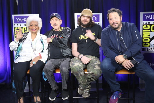 The cast and director of ‘From the Bridge’ stopped by SDCC. Nichelle Nichols, ‘Uhura’ of Star Trek, 