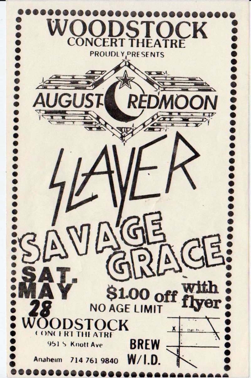 far-beyond-rancid:  Slayer Show PostersDates: October 22, 1982 May 28, 1983 March