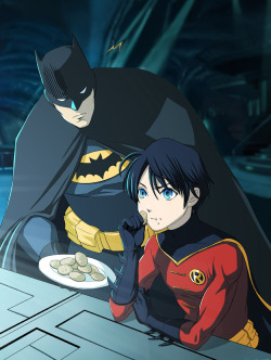 superheroes-or-whatever:  midnight snack in the batcave by ~f19850928 