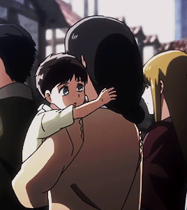 ackersoul:Baby Eren and his beautiful mom || ep. 48