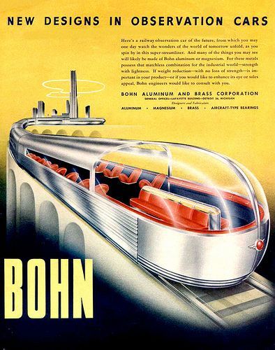 dieselpunkflimflam:art-decodence:Futurism, in the 1940’s, as seen by Bohn aluminum and brass with th