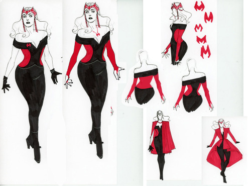 kevinwada:Thought why not repost the explorations that led to my #ScarletWitch redesign for Marvel c