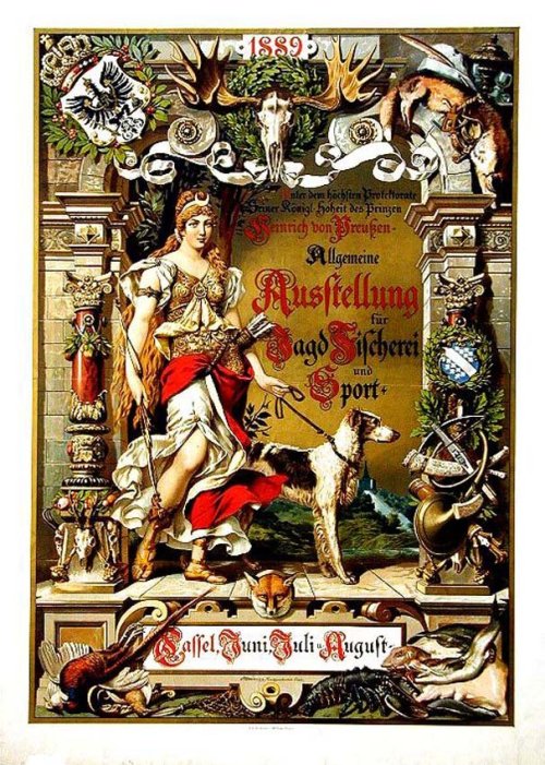 Ausstellung für Jagd Fischerei und Sport Karl Brünner, 1889. 41.9 x 30.3 in / 106.5 x 77 c