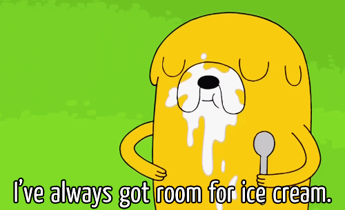 itsadventuretimepeasants:  Jake and ice cream