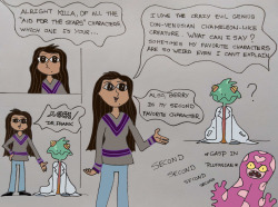araminakilla:It’s incredible almost all the characters who I love are bad/mean spirited guys (with the exception of a few others)Anyway, Dr. Frank and Berry belong to @moringmark “Aim for the Stars” an exciting and already very funny