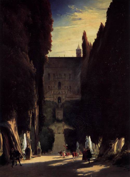 solitaryfossil: BLECHEN, Karl German painter (b. 1797, Cottbus, d. 1840, Berlin) Tivoli Gardens at t