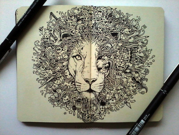 mymodernmet:  Drawings by Kerby Rosanes Artist doodles explosive illustrations in