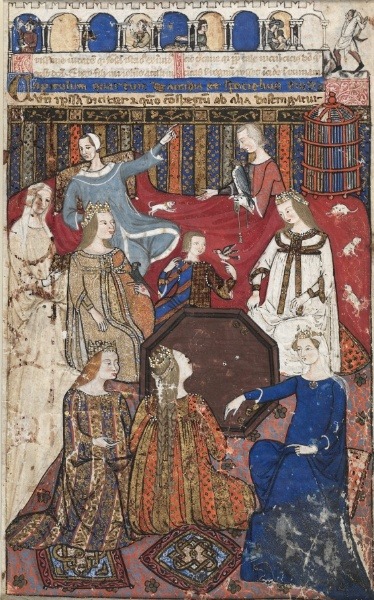 Accidia and Her Court-illustration from a Cocharelli Treatise on the Vices, c. 1330 attributed to Cy