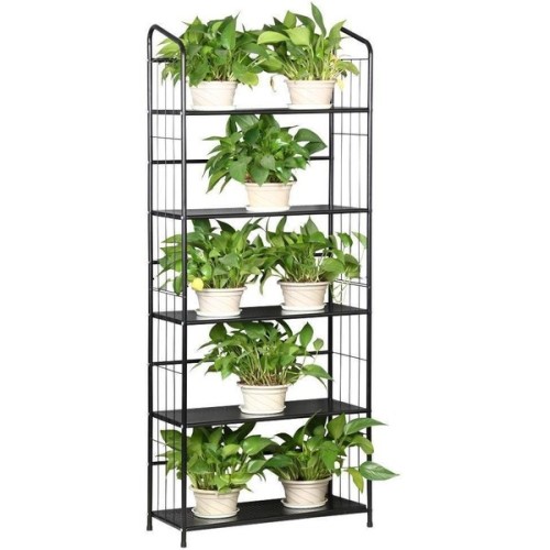 Eight24hours Heavy Duty Mesh Plant Flower Stand Shelves Pot Display Holder Garden 5 Tier ❤ liked on 