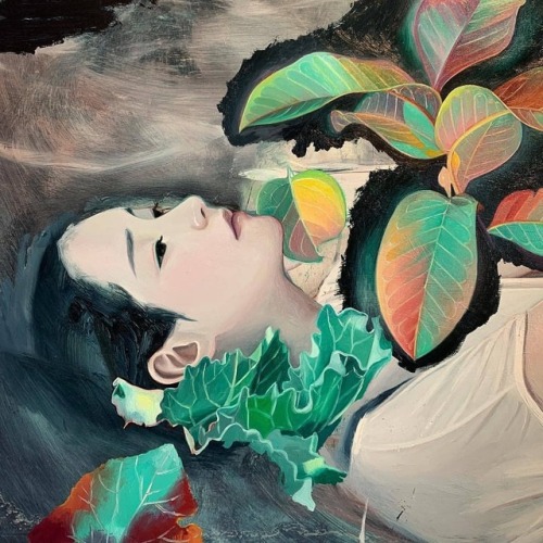 lesstalkmoreillustration:Artwork by Joanne Nam @inlander ....#art #painting #mixedmedia #contemporar