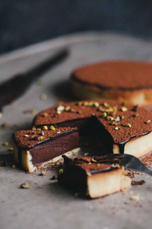 Chocolate Tart with Silky Cacao Glaze and Pistachios | Jernej Kitchen