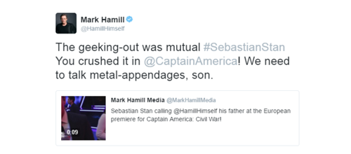 roane72:  sebastiansource:  Sebastian Stan + Mark Hamill aka bless the internet for