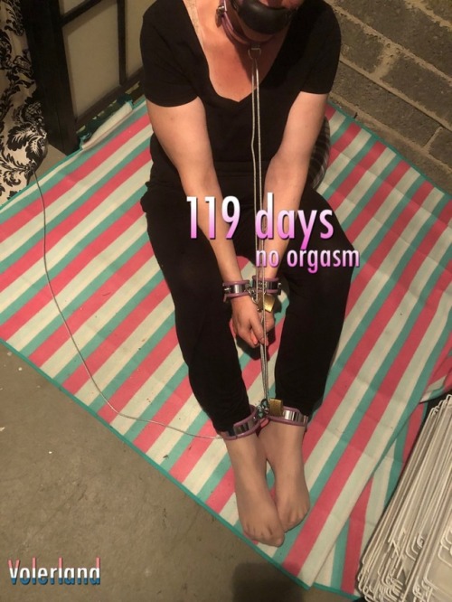 119 days no orgasm. Maya took a sunbath while Lilly was chained and alone to celebrate 119 denied da