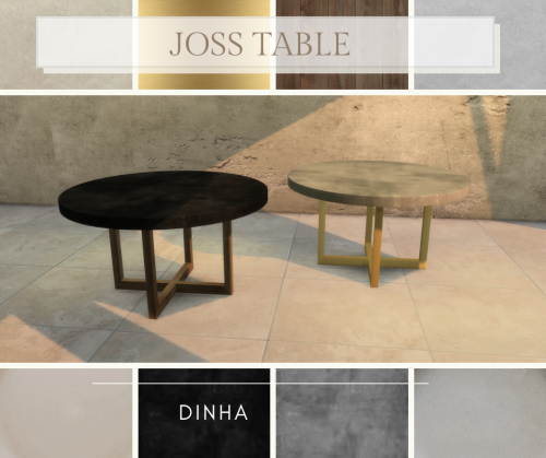 dinhagamer: JOSS DINING SETTable - 11 SwatchesChair - 15 Swatches (I added another wood shade that d