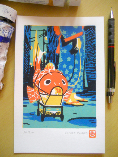 atelier-sento: The Fish Lantern - new handprinted linocuts in stock on our Etsy shop!The 1000 Lights