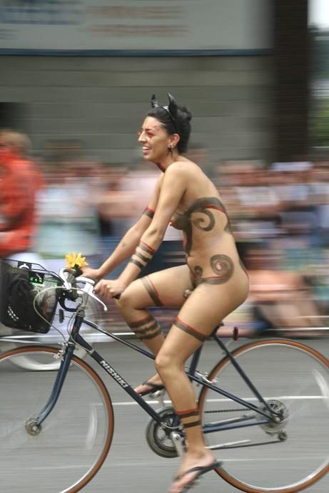 XXX Nude Bike Riding photo