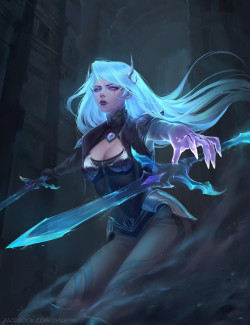Death Sworn Katarina (skin): League of Legends (LOL) game fanart [by Chuby Mi]