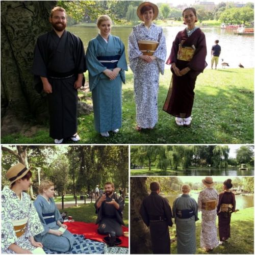 We had a tea ceremony at Boston common today. It was very lovely to be outside, it was kind of warm 