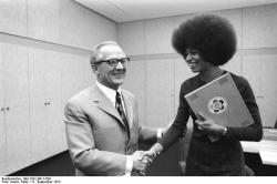 Angela Davis and Erich Honecker inGDR, 1972
