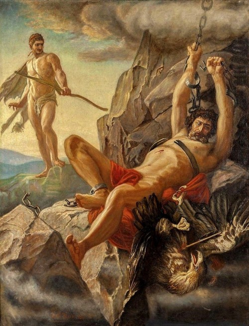 hadrian6:The Liberation of Prometheus. 19th.century. Carl Heinrich Bloch. Danish 1834-1890. oil/canvas.      http://hadrian6.tumblr.com