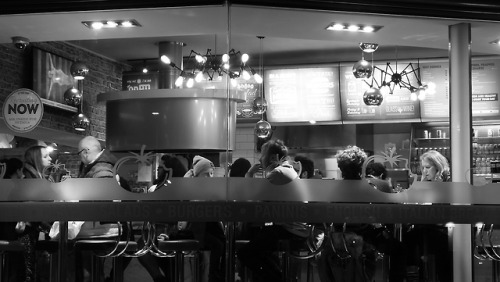 Diner after dark: this used to be an NYC themed American diner for many years, but is now an Italian