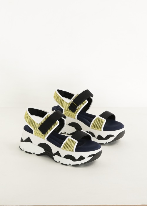 sariwabuko:  Marni Blue Sneaker/Lemon Platform Sandal
