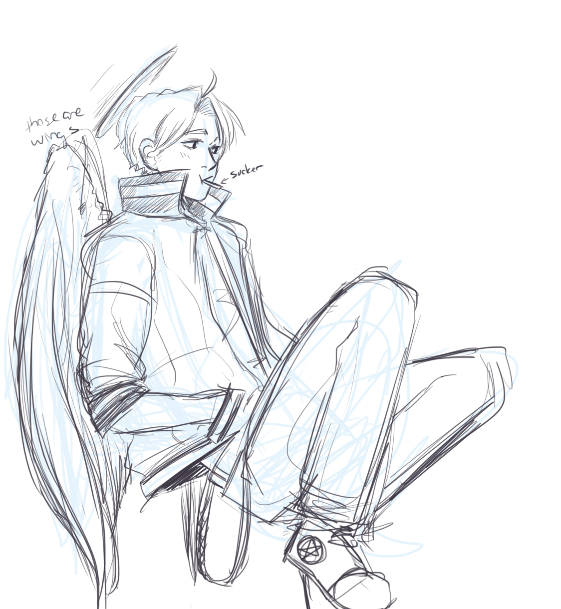 owynsama:  Alfred’s a student angel who’s working on his degree in guardianship. 