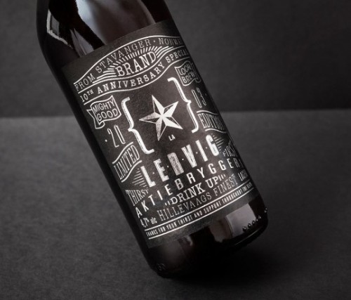 Lervig 10th Anniversary beer packaging by Daniel Brokstad.