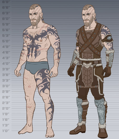 More ref sheets with scar maps that I finished recently! Dunmer with the white hair is Nelyin (Nels 