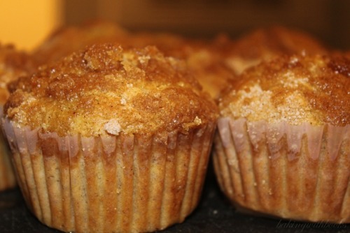 Banana Almond Muffins with Cinnamon Streusel A perfect way to use those old bananas! Ingre