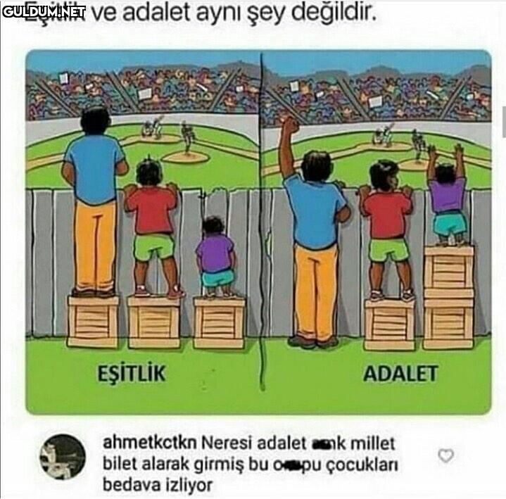 Çok haklı Eşitlik ve...