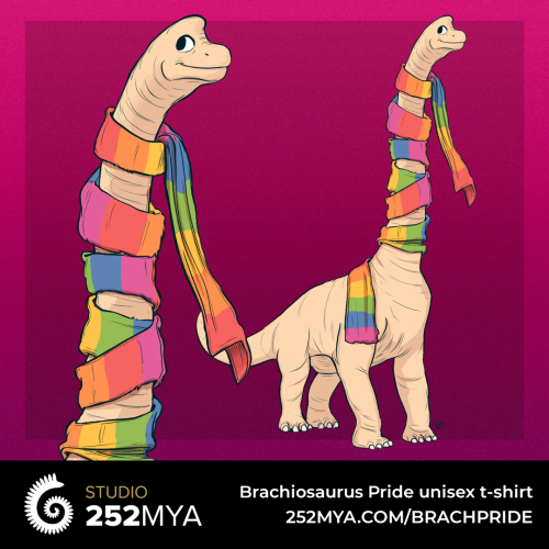 Show both your pride and your love for dinosaurs with this cute brachiosaurus! Design by Silver the 