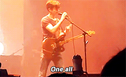 alex + messing with both sides of the crowd