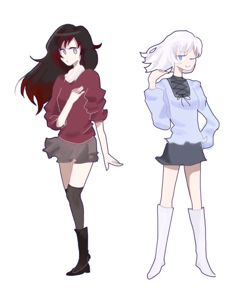 team rwby with flipped hairstyles! 1 // 2