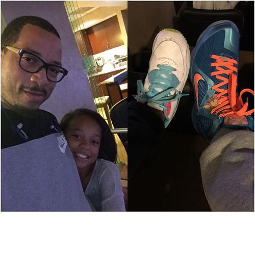 Stuntin wit her Daddy!! #powerhousephilly #mytwin #daughter...