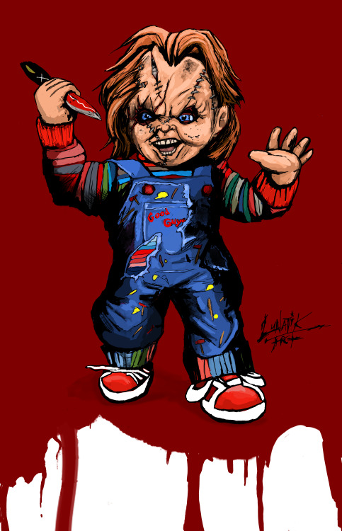 My recent chucky piece i made for a tee design. Available now at my teepublic store. 